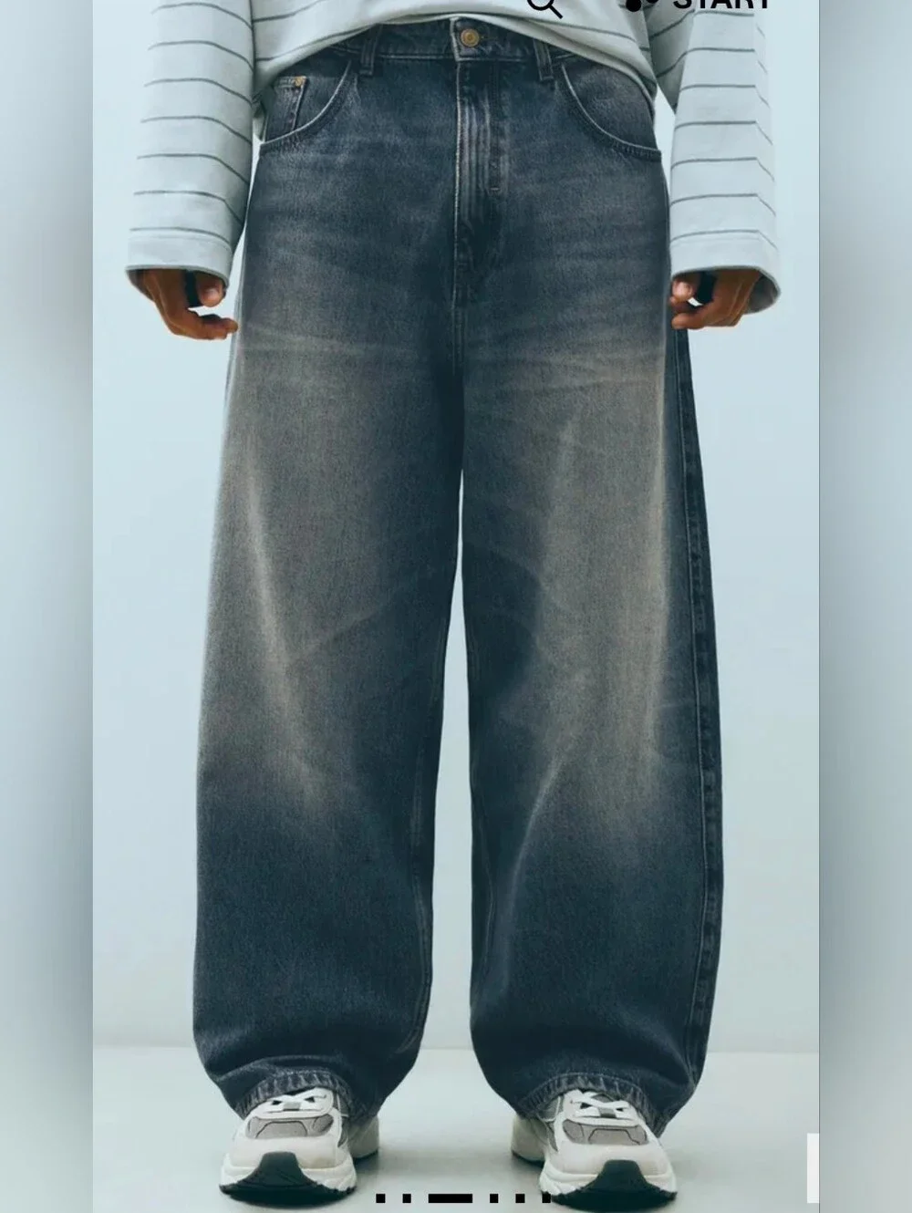 ❤️ NWT! BERSHKA MEN'S SUPER BAGGY JEANS, 36